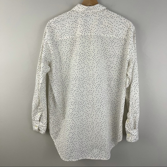 MADEWELL White and Black Polka Dot Scatter Ex-Boyfriend Oversized Button Down - Picture 9 of 12